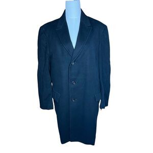 VTG Majestic Crown Amalgamated Clothing Union Men’s Black Wool Overcoat Medium